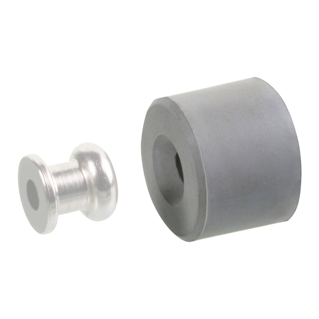Knop 10mm t. dørstopper grå gummi