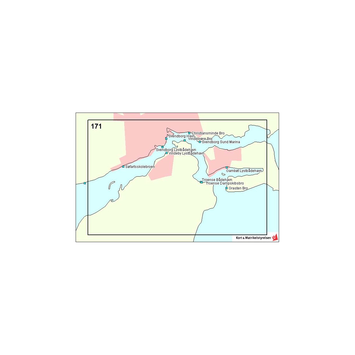 Søkort DA 171 Svendborg Sund