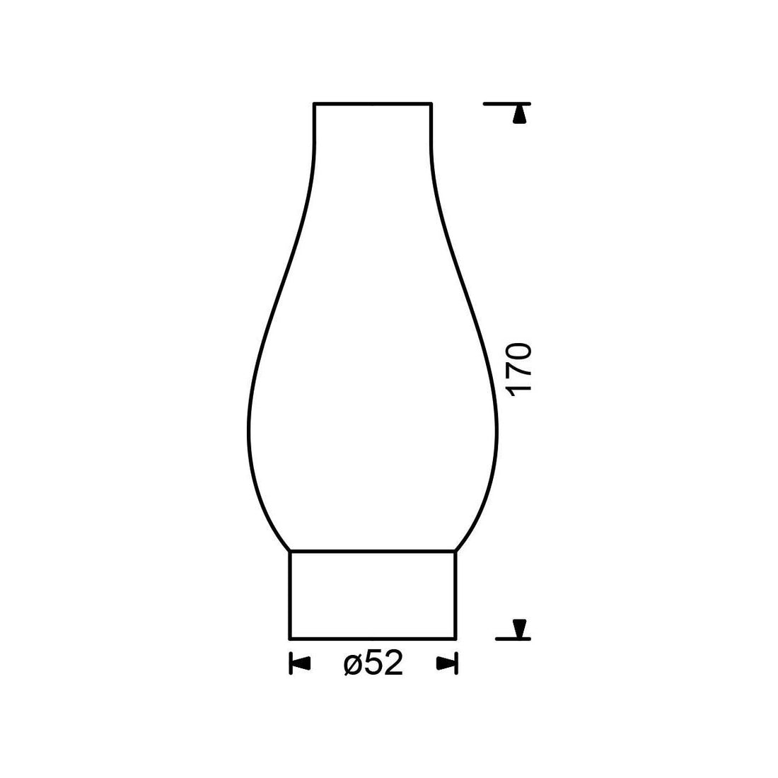 Lampeglas 2'''x170mm
