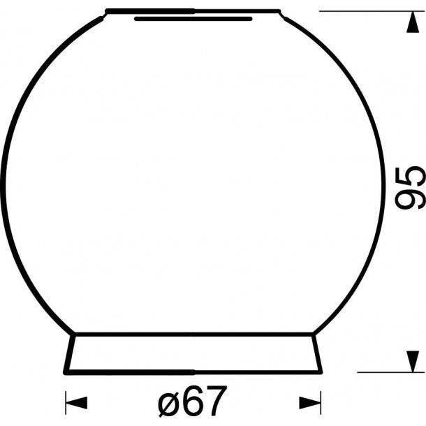 Kugleglas 64x92mm