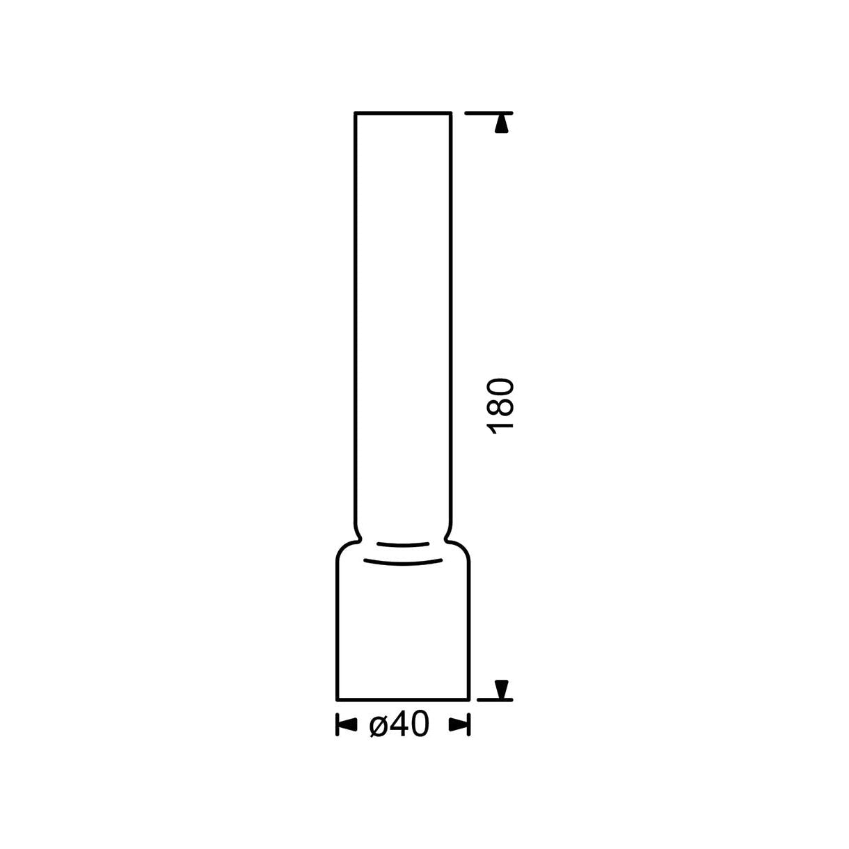 Borosilikat brænderglas 10''' x180