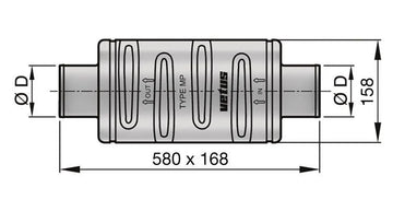 VETUS plastic muffler