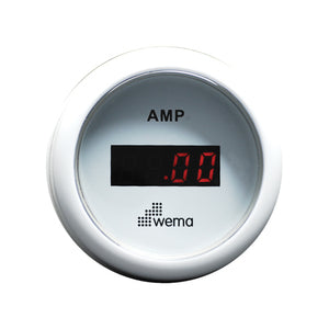 Wema Amp.meter sæt +/- 150 Amp Hvidt