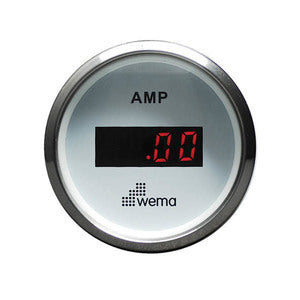 Wema  Amp.meter sæt +/- 150 Amp. Hvidt RF