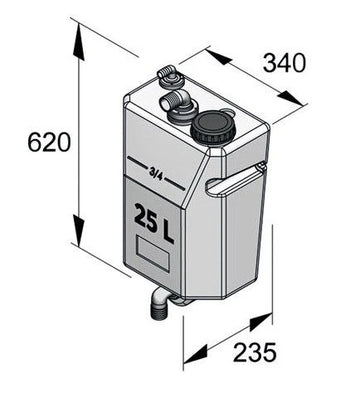 Bulkhead mounted waste